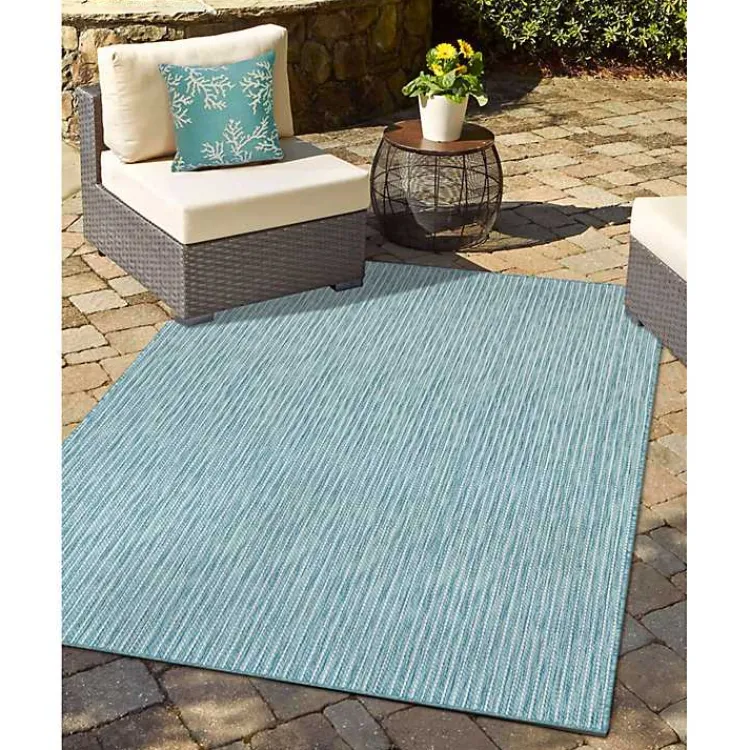 Outdoor Cushions & Pillows-Kirklands Home Turquoise Coral Woven Outdoor Throw Pillow