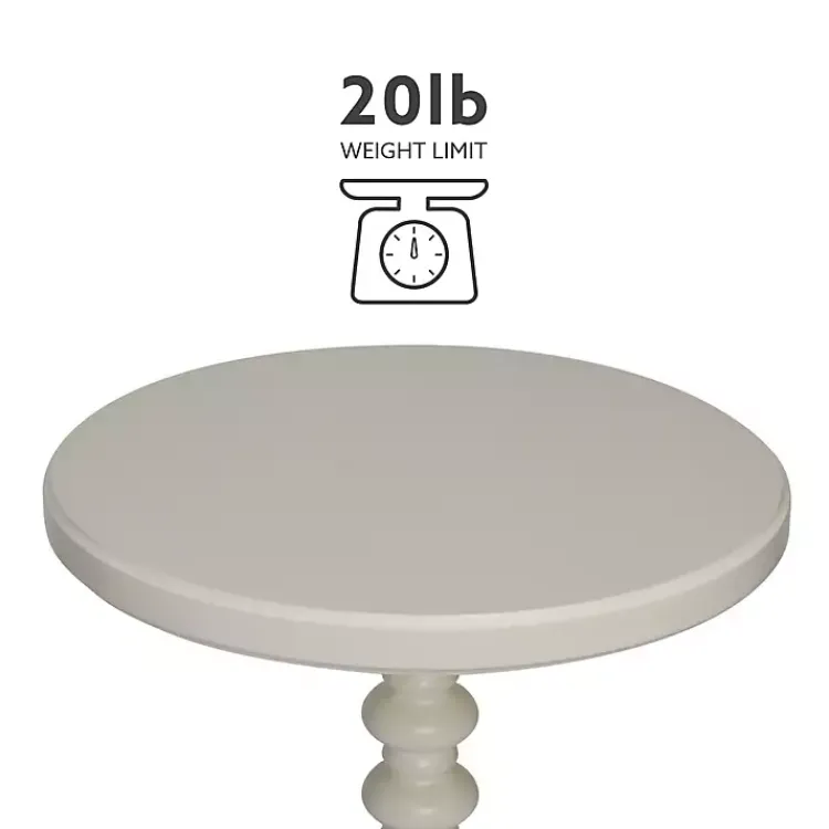 Accent & End Tables-Kirklands Home Wood Spindle Side Table Ivory