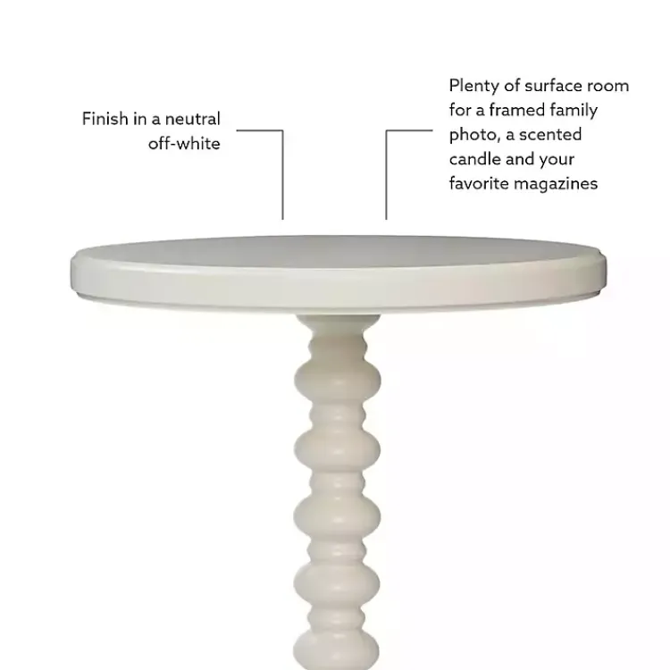 Accent & End Tables-Kirklands Home Wood Spindle Side Table Ivory