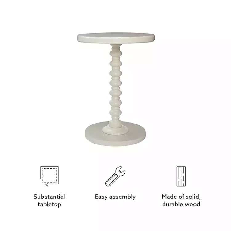Accent & End Tables-Kirklands Home Wood Spindle Side Table Ivory