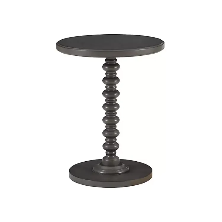 Accent & End Tables-Kirklands Home Wood Spindle Side Table Gray