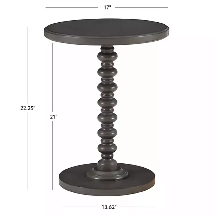 Accent & End Tables-Kirklands Home Wood Spindle Side Table Gray