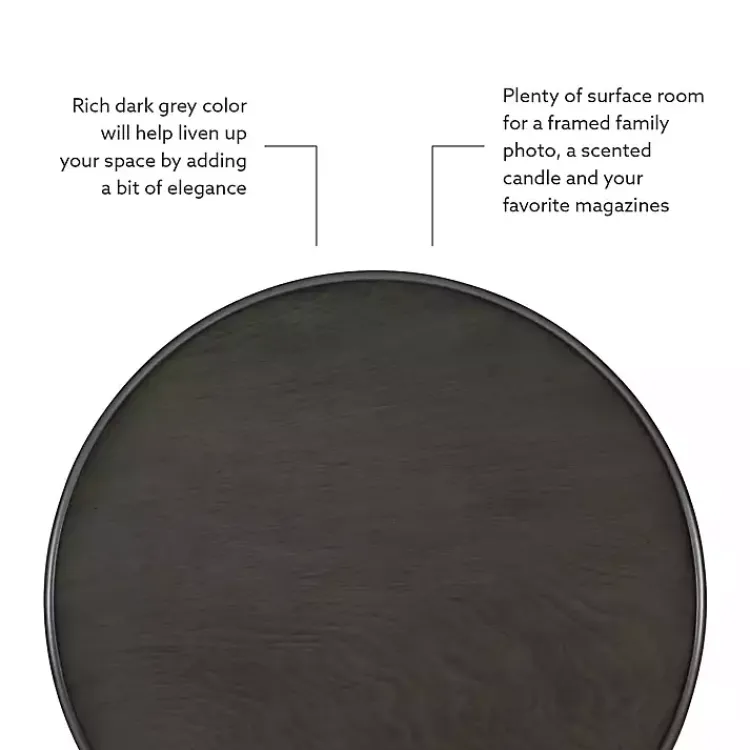 Accent & End Tables-Kirklands Home Wood Spindle Side Table Gray