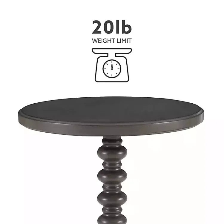 Accent & End Tables-Kirklands Home Wood Spindle Side Table Gray