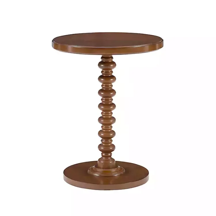 Accent & End Tables-Kirklands Home Wood Spindle Side Table Brown