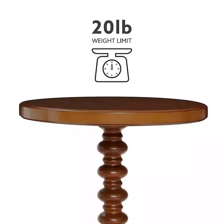 Accent & End Tables-Kirklands Home Wood Spindle Side Table Brown