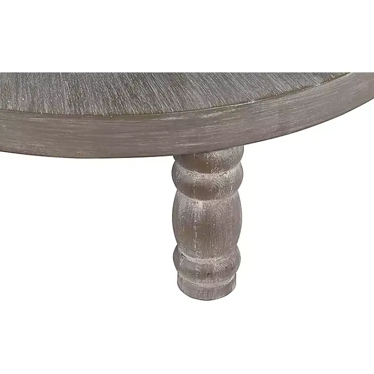 Accent & End Tables-Kirklands Home Roberta Wood Decorative Metal Accent Table Gray