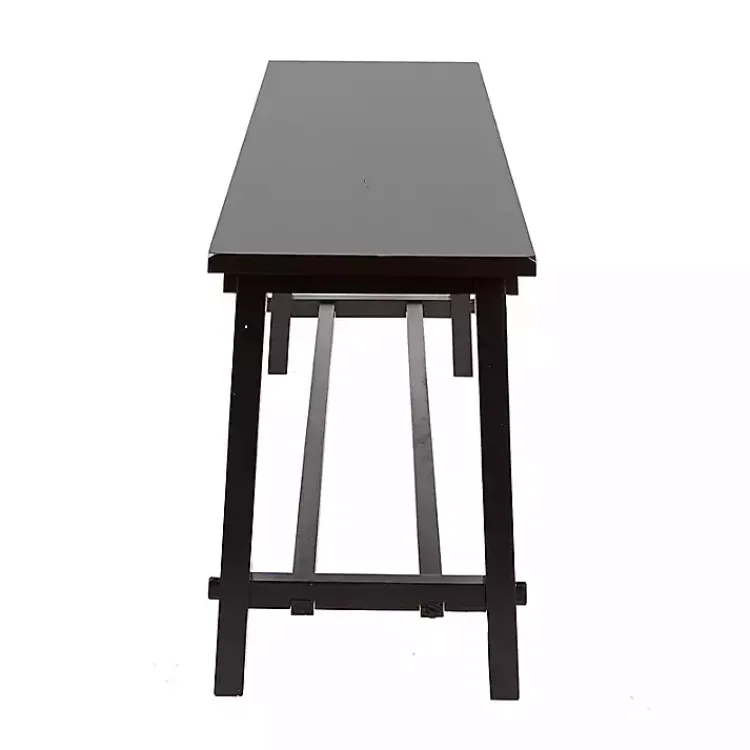 Benches & Ottomans-Kirklands Home Wood Simple Farmhouse Bench Black