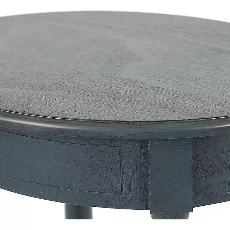Accent & End Tables-Kirklands Home Oval Antique Navy Accent Table Blue