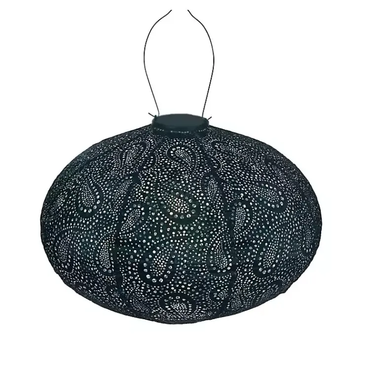 Outdoor Lighting-Kirklands Home LED Oval Outdoor Hanging Lantern Green