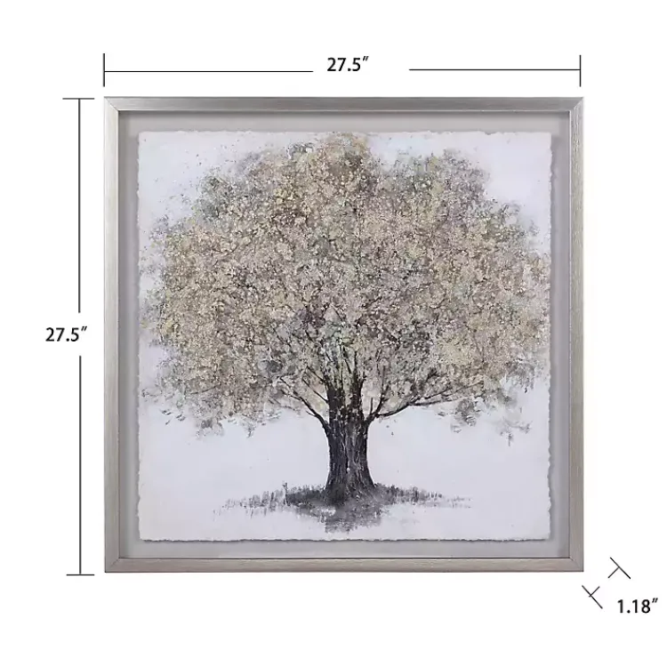 Framed Art-Kirklands Home Gold Tree Rice Paper Framed Art Print