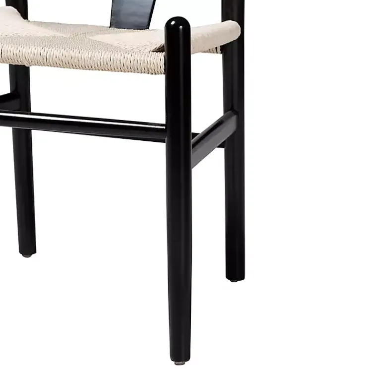 Dining Chairs-Kirklands Home and Tan Wishbone Dining Chairs, Set of 2 Black
