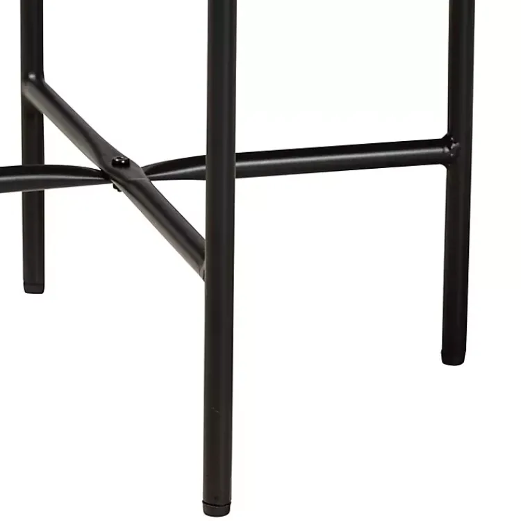 Accent & End Tables-Kirklands Home Round Light Wood X Base Accent Table Brown