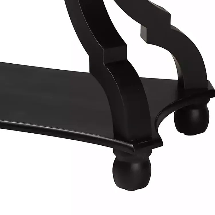 Accent & End Tables-Kirklands Home Hourglass Wood Accent Table Black