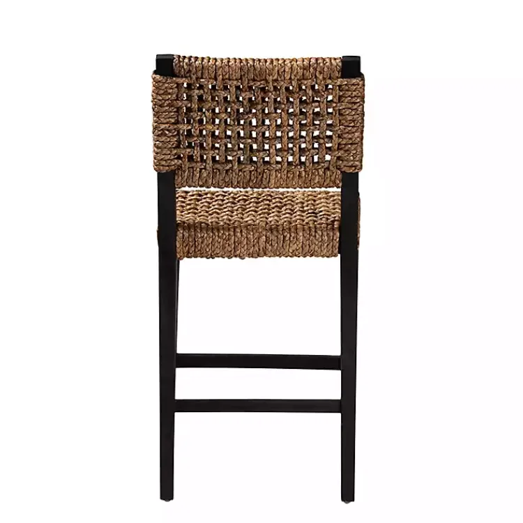 Bar Stools & Counter Height Stools-Kirklands Home Dark Mahogany Lattice Counter Stool Brown