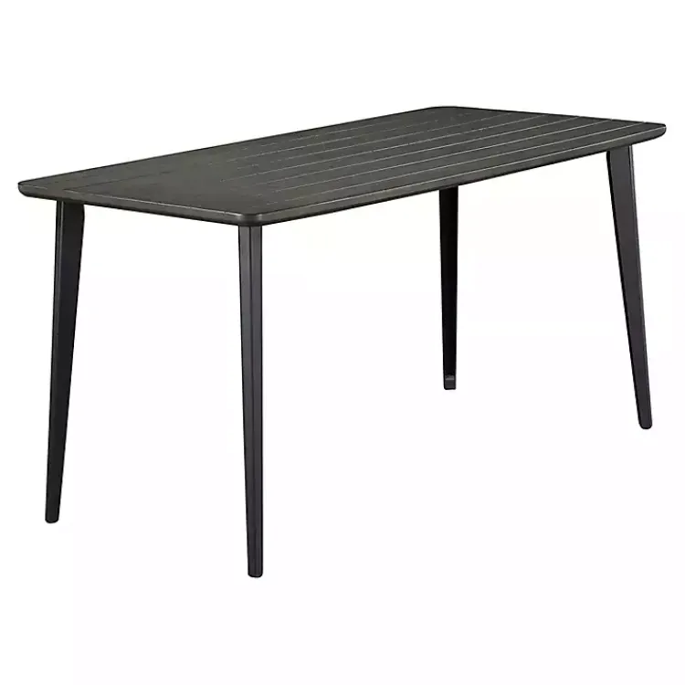 Dining Tables-Kirklands Home Dark Wood and Metal Dining Table Gray
