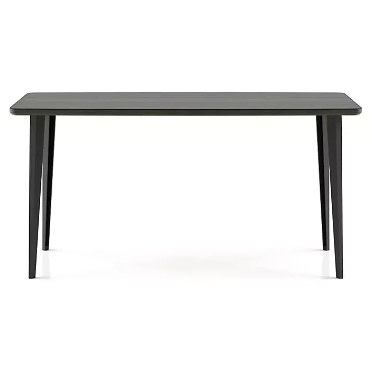 Dining Tables-Kirklands Home Dark Wood and Metal Dining Table Gray