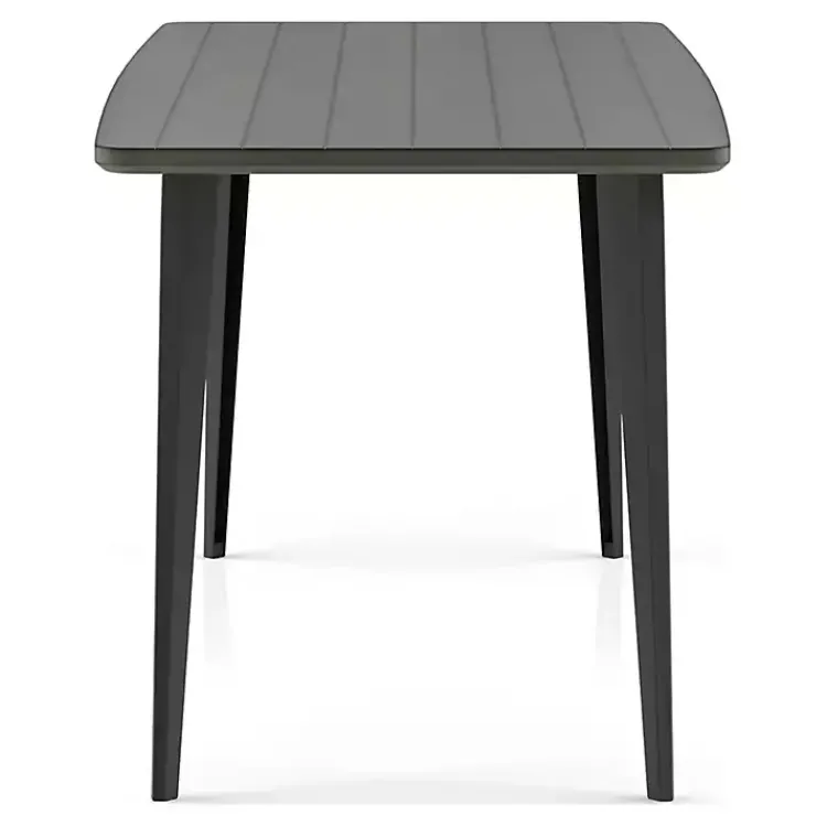 Dining Tables-Kirklands Home Dark Wood and Metal Dining Table Gray