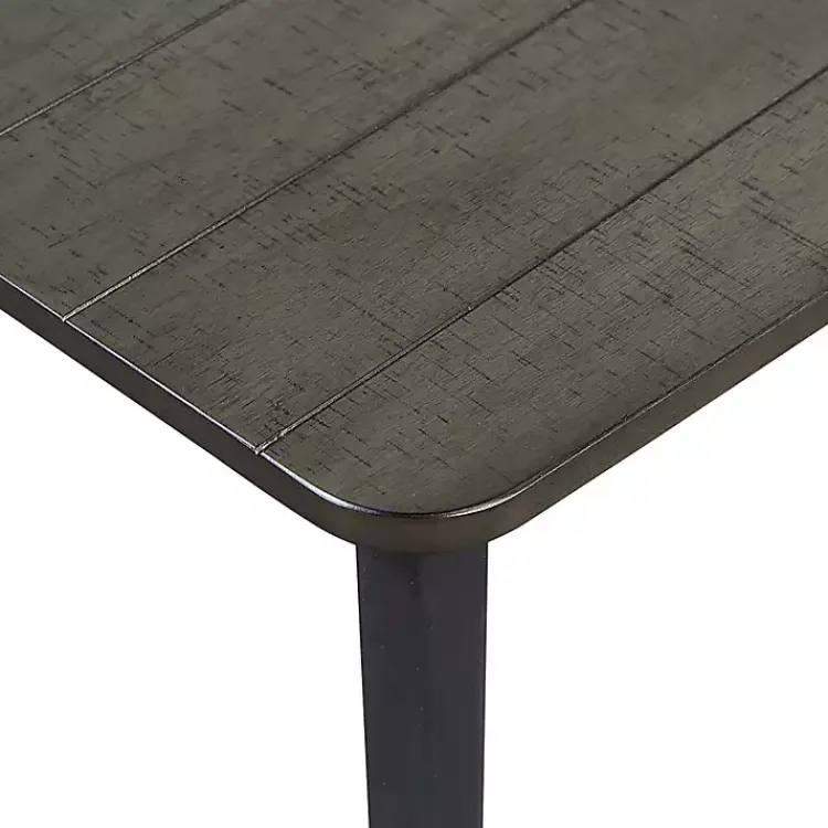 Dining Tables-Kirklands Home Dark Wood and Metal Dining Table Gray