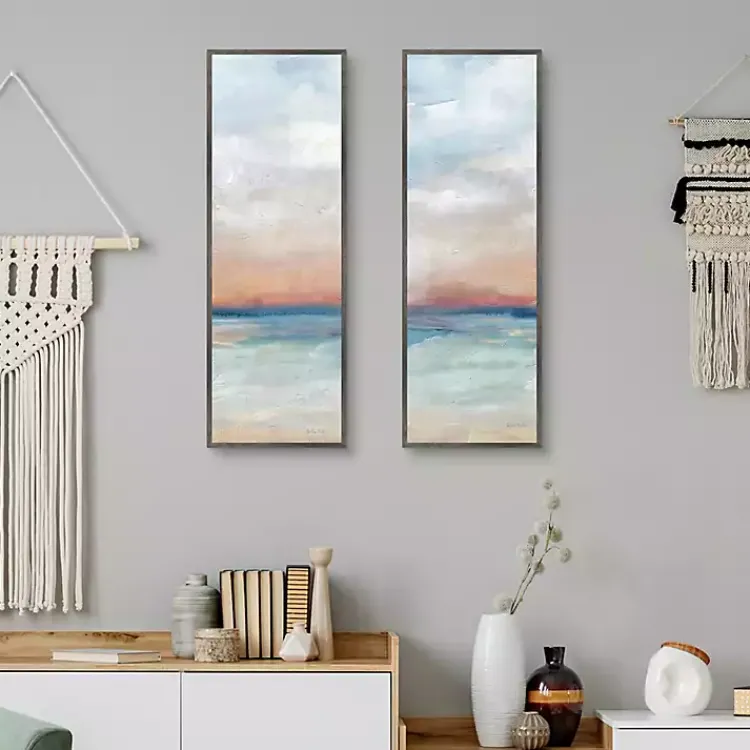 Canvas Art-Kirklands Home Serene Scene Framed Canvas Art Prints, Set of 2 Blue