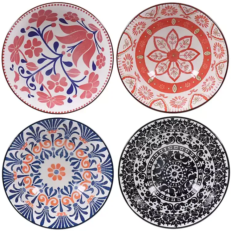 Dinnerware-Kirklands Home Patterned Ceramic 8-pc. Bowl Set Multi