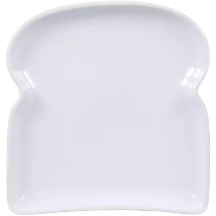 Dinnerware-Kirklands Home Porcelain Toast Plates, Set of 4 White