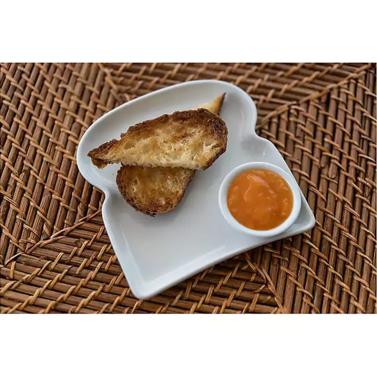 Dinnerware-Kirklands Home Porcelain Toast Plates, Set of 4 White