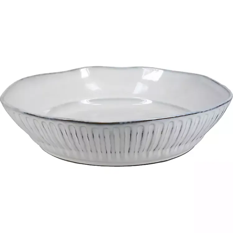 Serving & Entertaining-Kirklands Home Cream Scalloped Clay 2-pc. Serveware Set Ivory