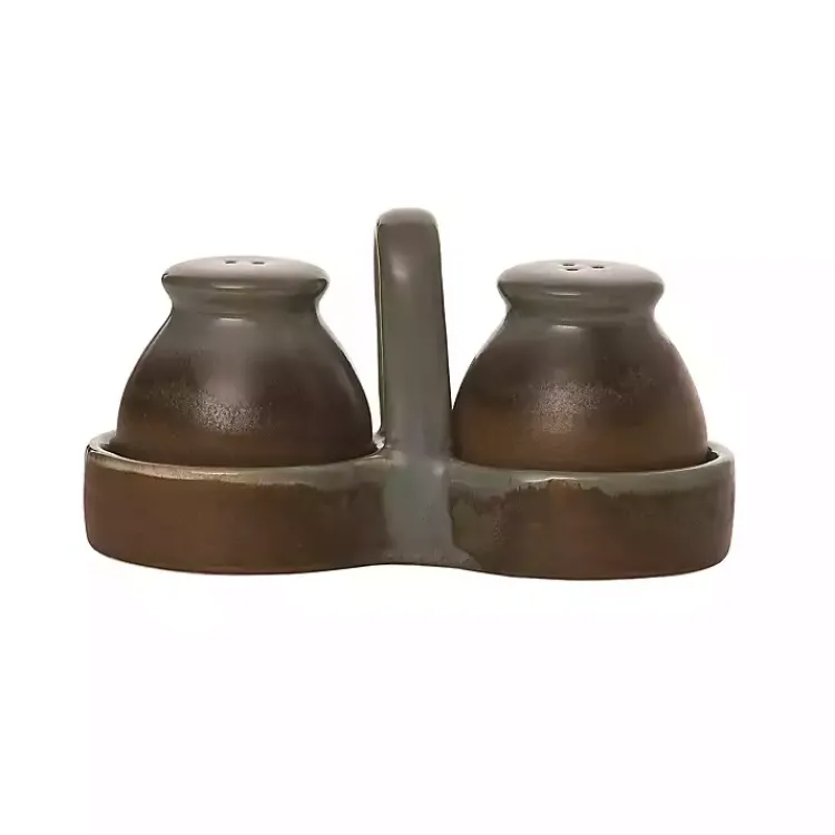 Kitchen Accessories-Kirklands Home Weathered Salt and Pepper Shaker Set Brown