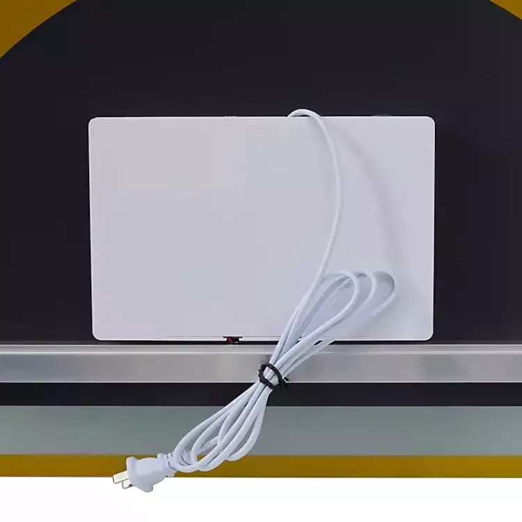 Decorative Mirrors-Kirklands Home Silver Adjustable LED Wall Mirror