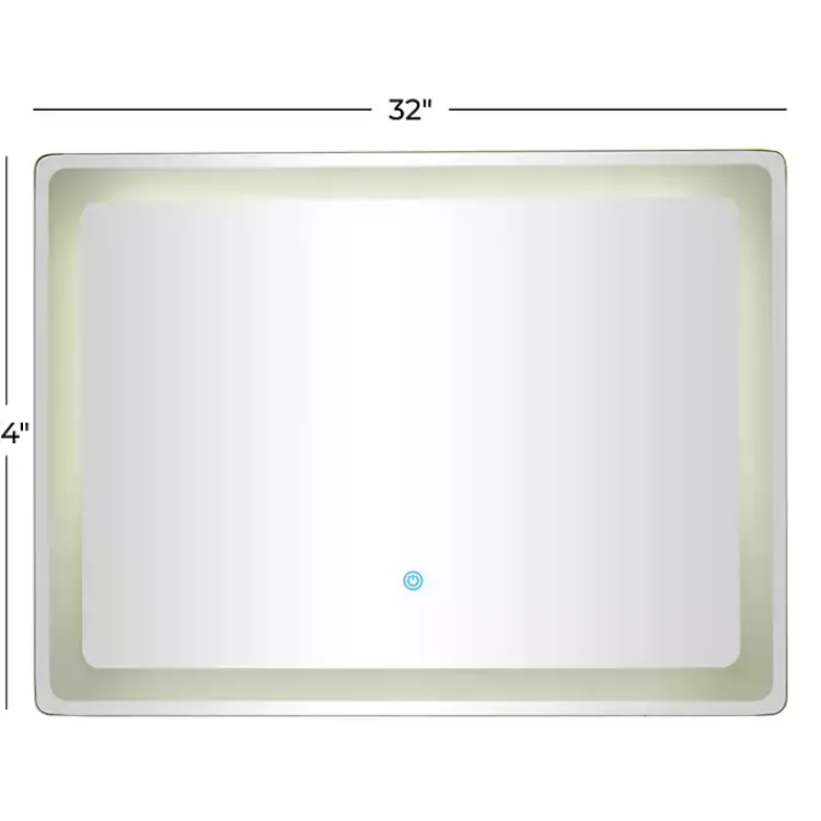 Decorative Mirrors-Kirklands Home Silver Adjustable LED Wall Mirror