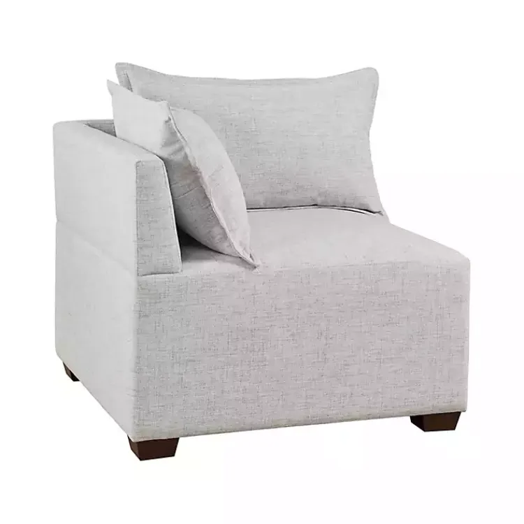Sofas & Loveseats-Kirklands Home Silver Modular Corner Accent Chair Gray