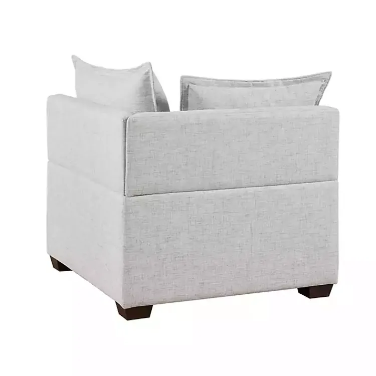 Sofas & Loveseats-Kirklands Home Silver Modular Corner Accent Chair Gray