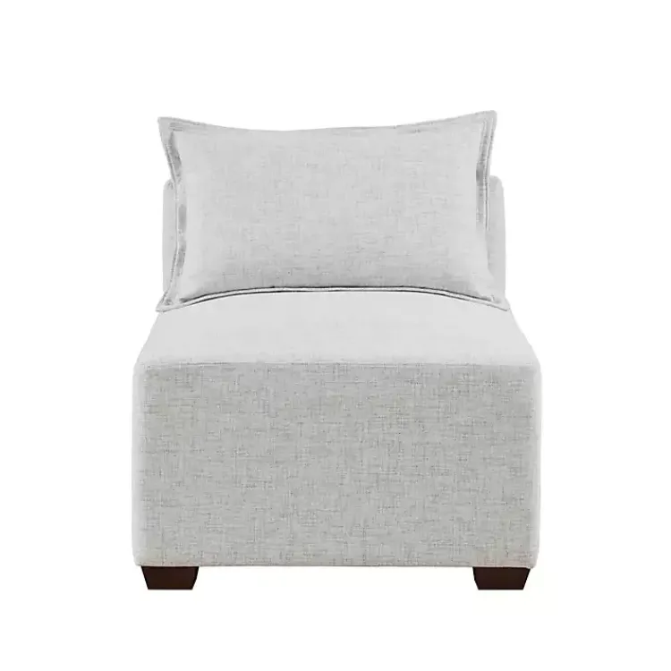 Sofas & Loveseats-Kirklands Home Silver Modular Armless Accent Chair Gray