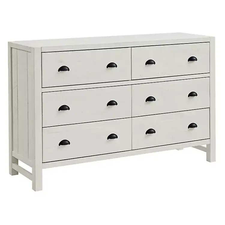Dressers & Chests-Kirklands Home Arden Wood 6-Drawer Dresser White