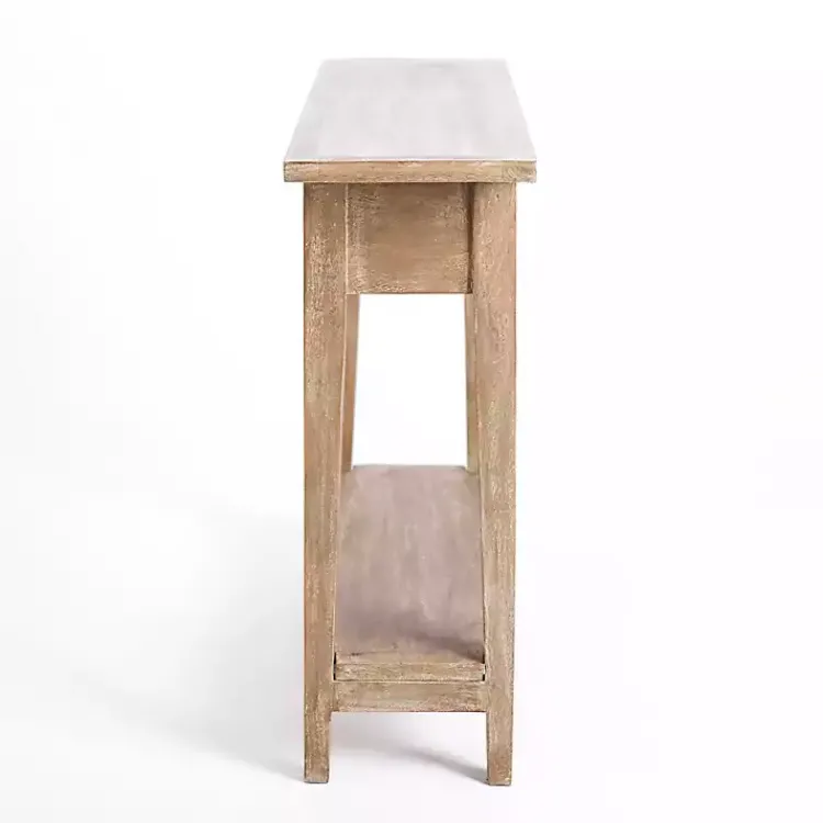 Console Tables-Kirklands Home Leo Natural Wood Console Table Tan