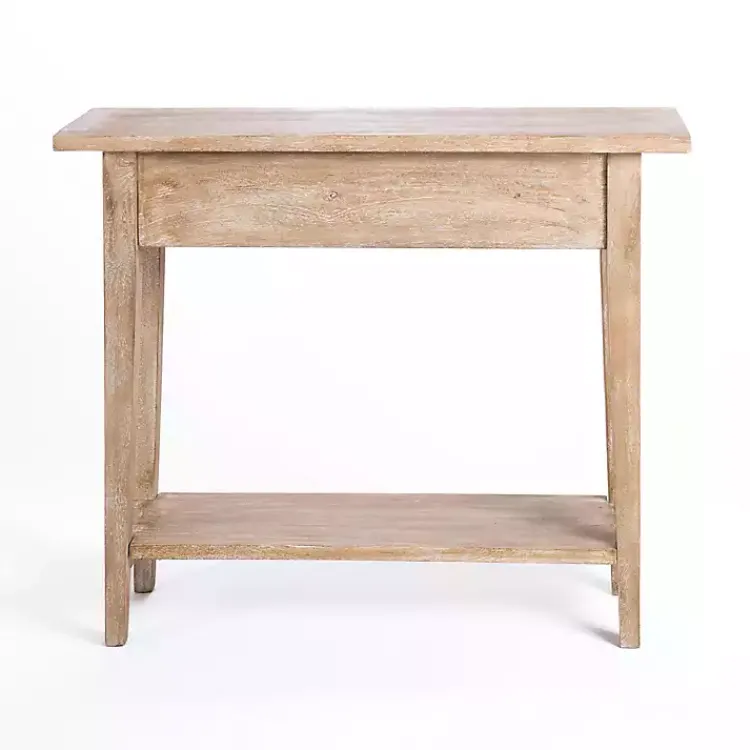 Console Tables-Kirklands Home Leo Natural Wood Console Table Tan