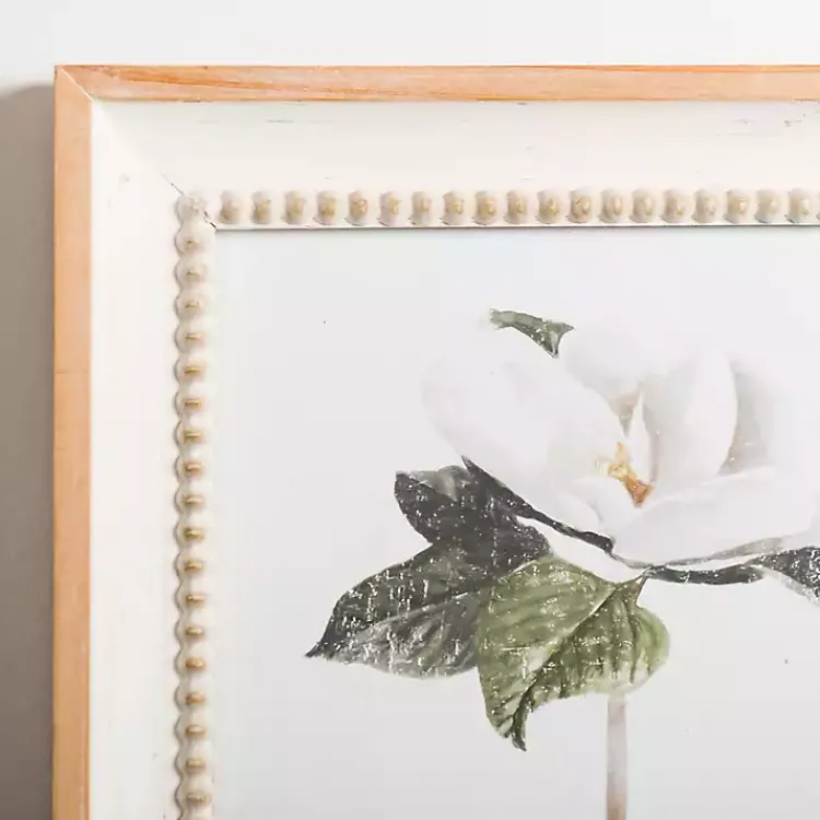 Framed Art-Kirklands Home Magnolia Beaded Framed Art Print
