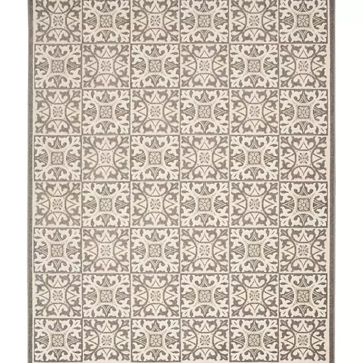 Outdoor Rugs-Kirklands Home Aloha Ivory Geometric Indoor/Outdoor Area Rug, 3x5