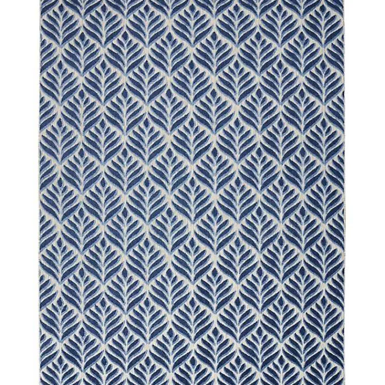 Outdoor Rugs-Kirklands Home Aloha Botanical Indoor/Outdoor Rug, 7x10 Blue