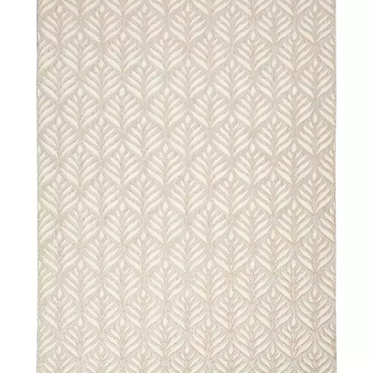 Outdoor Rugs-Kirklands Home Aloha Ivory Botanical Indoor/Outdoor Area Rug, 6x9