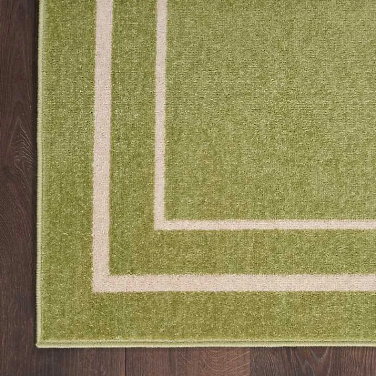 Area Rugs-Kirklands Home Green Bordered Indoor/Outdoor Area Rug, 6x9