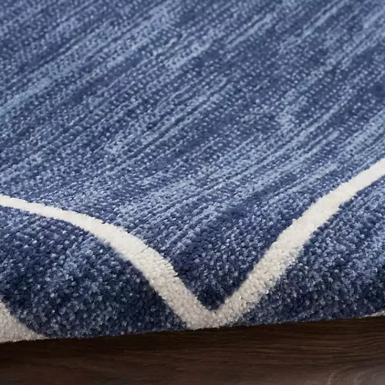 Outdoor Rugs-Kirklands Home Navy Bordered Indoor/Outdoor Accent Rug, 2x4 Blue