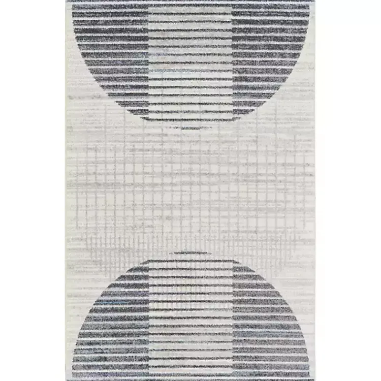 Area Rugs-Kirklands Home Blue Linear Geometric Washable Accent Rug, 2x4