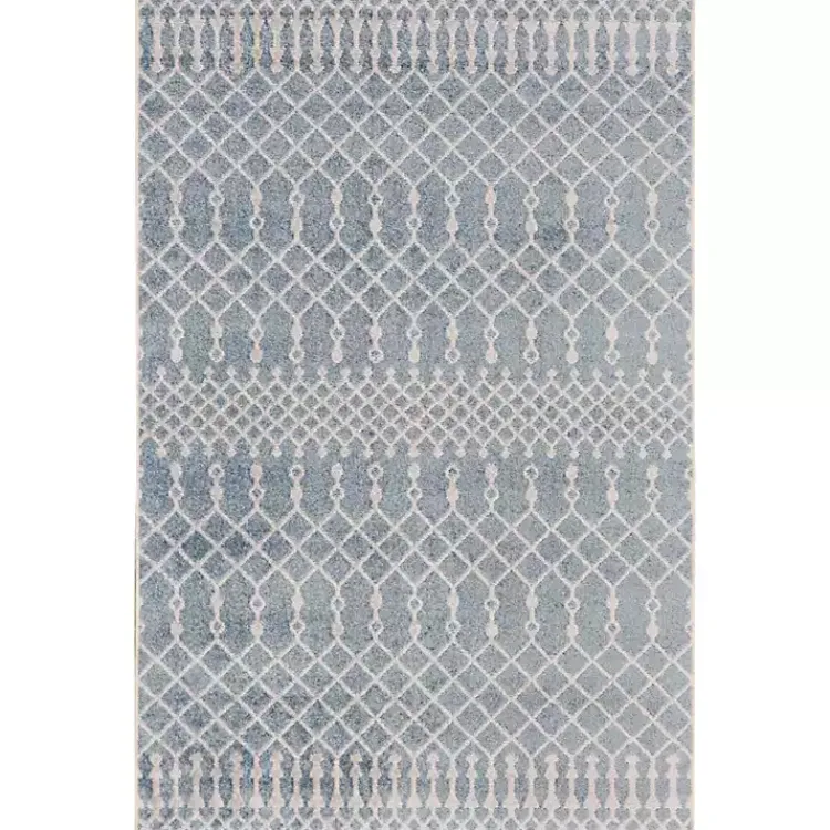 Area Rugs-Kirklands Home Light Moroccan Washable Accent Rug, 2x4 Blue