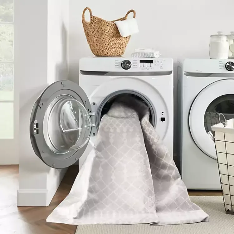 Area Rugs-Kirklands Home Light Moroccan Washable Runner, 2x12 Gray