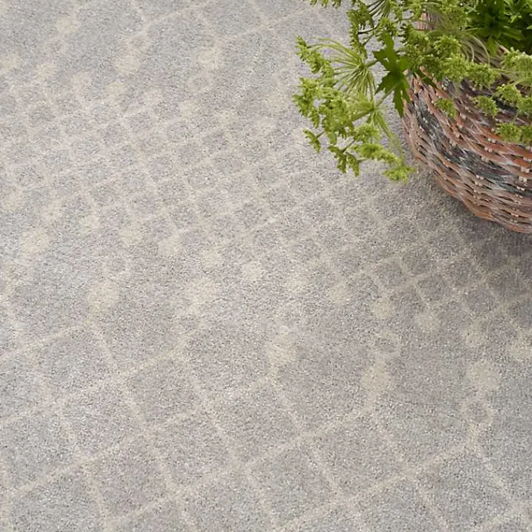 Area Rugs-Kirklands Home Light Moroccan Washable Area Rug, 5x7 Gray