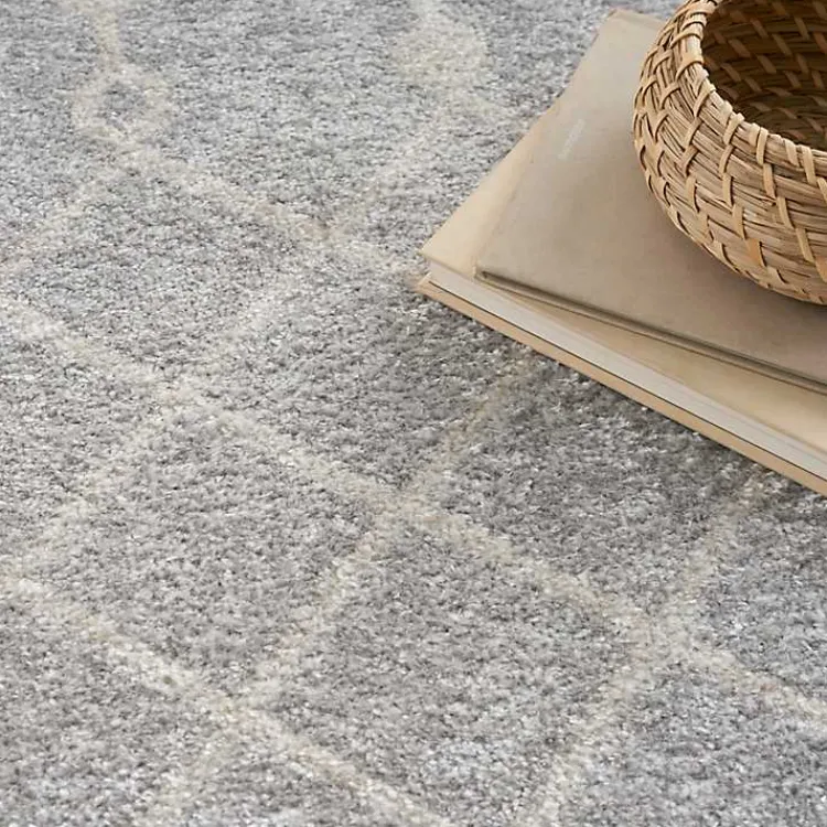 Area Rugs-Kirklands Home Light Moroccan Washable Area Rug, 7x10 Gray