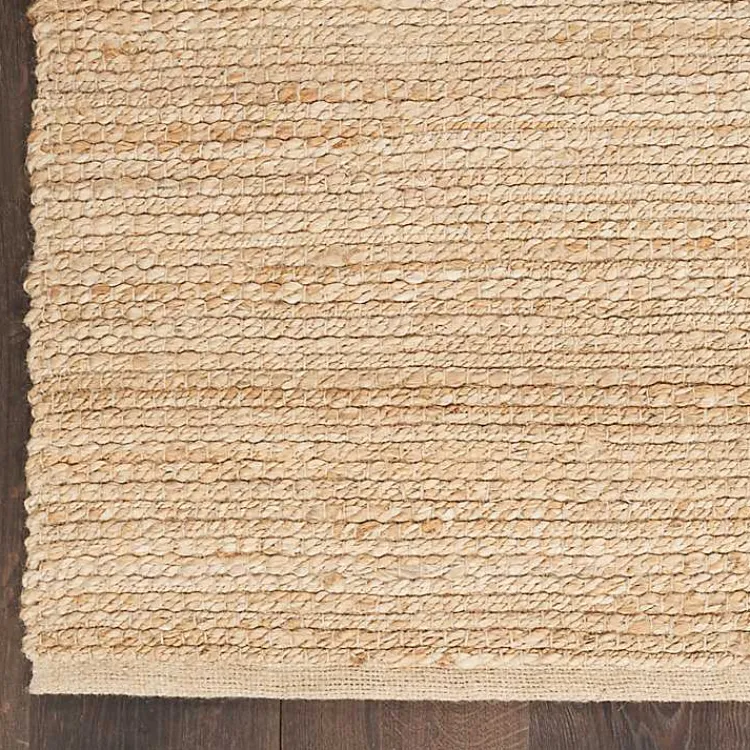 Area Rugs-Kirklands Home Natural Bleach Jute Reversible Area Rug, 4x6 Tan