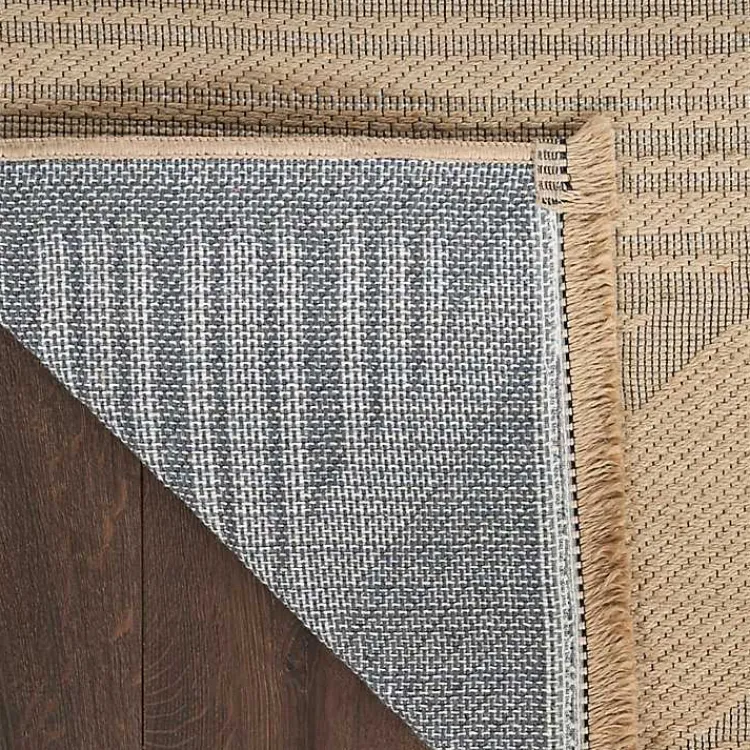 Area Rugs-Kirklands Home Natural Jute Woven Diamond Area Rug, 5x7